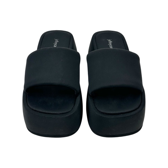 Jeffrey Campbell Txt Me Black Neoprene Platform Slide Sandals Slides sz 8.5 - Picture 3 of 10